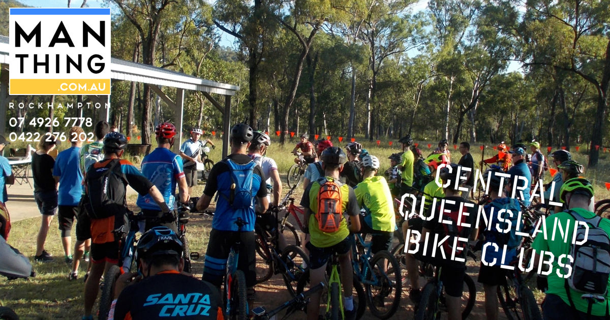 Huge group of riders from Rockhampton MTB club attending a race at Seeonee Park