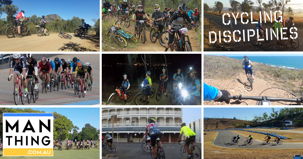 Montage of many and varied cycling disciplines available today.