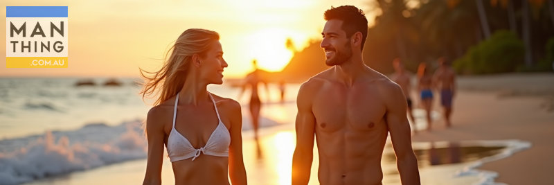 happy attractive couple