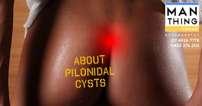 Pilonidal Cyst from ingrown hair blocking sinus in skin