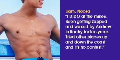Rockhampton waxing and laser hair removal review, client from Noosa