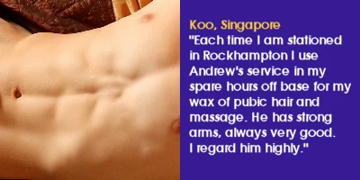 Rockhampton Mens waxing and massage treatments review Singapore