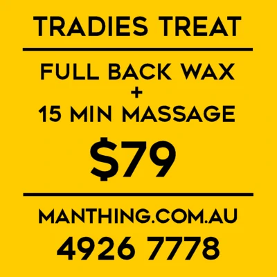 special price deal back wax and massage Rockhampton